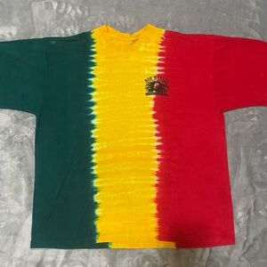 Vintage 90s Bob Marley Tie Dye T-Shirt Mens L/XL Single Stitch
